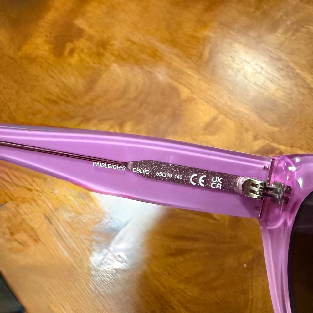 New Kate Spade Pink Patterned Sunglasses - image 5
